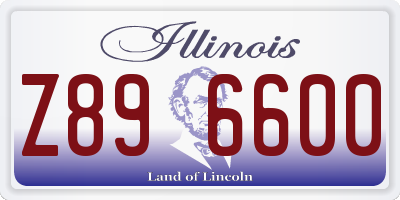 IL license plate Z896600