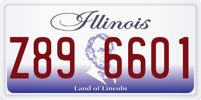 IL license plate Z896601