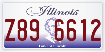 IL license plate Z896612