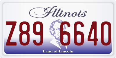 IL license plate Z896640