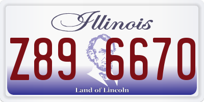 IL license plate Z896670