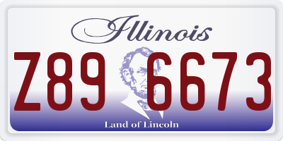 IL license plate Z896673