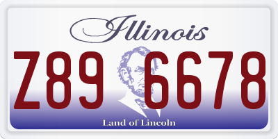 IL license plate Z896678
