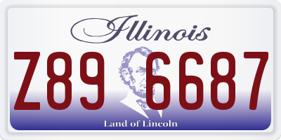 IL license plate Z896687