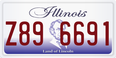 IL license plate Z896691