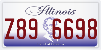 IL license plate Z896698