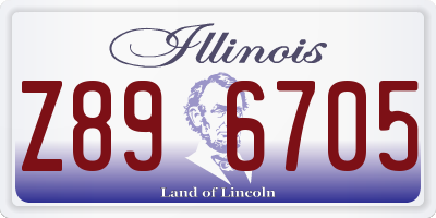 IL license plate Z896705