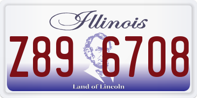IL license plate Z896708