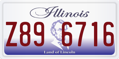 IL license plate Z896716
