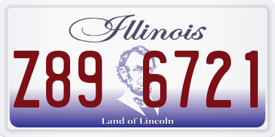 IL license plate Z896721