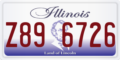 IL license plate Z896726