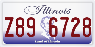 IL license plate Z896728
