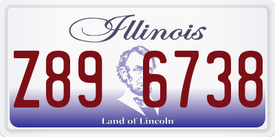 IL license plate Z896738