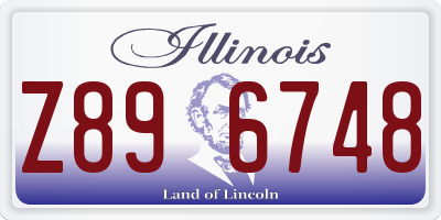 IL license plate Z896748