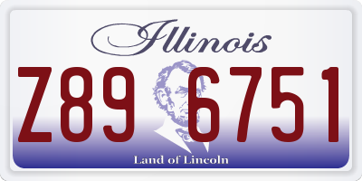 IL license plate Z896751