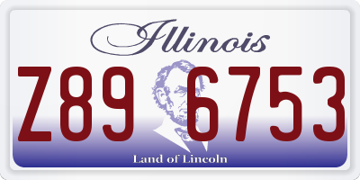 IL license plate Z896753