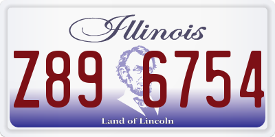 IL license plate Z896754