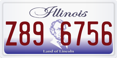 IL license plate Z896756