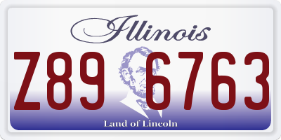 IL license plate Z896763