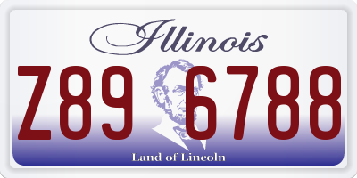 IL license plate Z896788