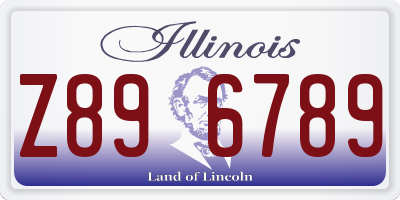 IL license plate Z896789