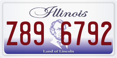 IL license plate Z896792