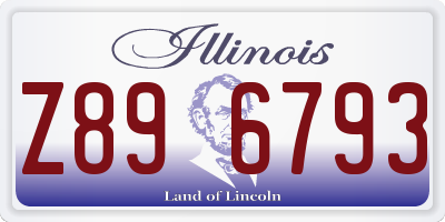 IL license plate Z896793