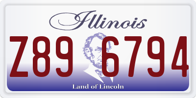 IL license plate Z896794