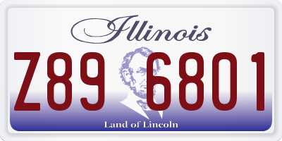 IL license plate Z896801