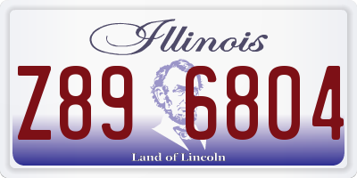IL license plate Z896804