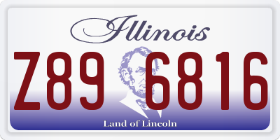 IL license plate Z896816