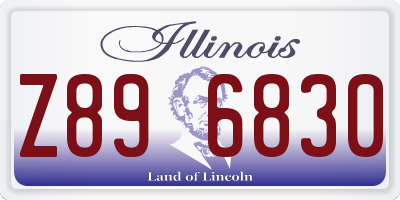IL license plate Z896830