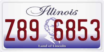 IL license plate Z896853