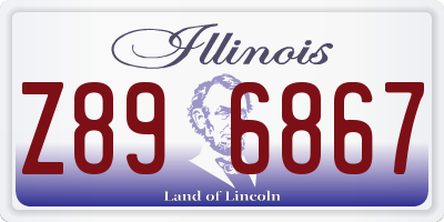 IL license plate Z896867
