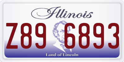 IL license plate Z896893