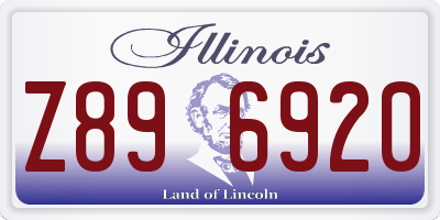 IL license plate Z896920