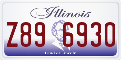 IL license plate Z896930