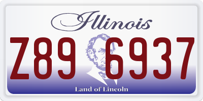 IL license plate Z896937