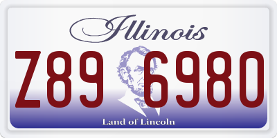 IL license plate Z896980