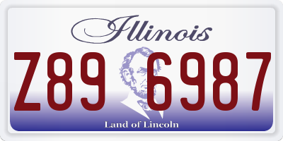 IL license plate Z896987