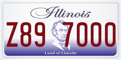IL license plate Z897000