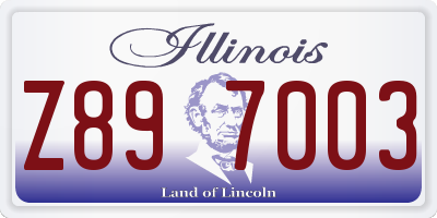 IL license plate Z897003