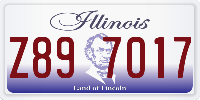 IL license plate Z897017