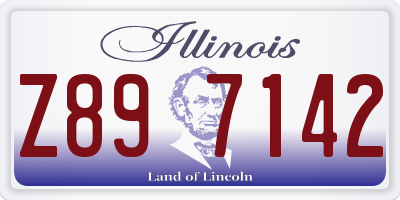 IL license plate Z897142