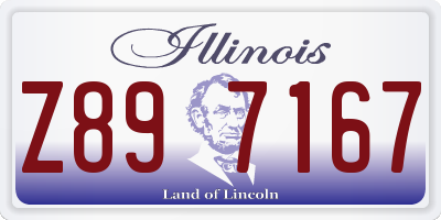IL license plate Z897167