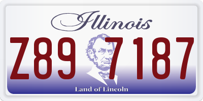 IL license plate Z897187