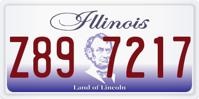 IL license plate Z897217