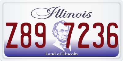 IL license plate Z897236