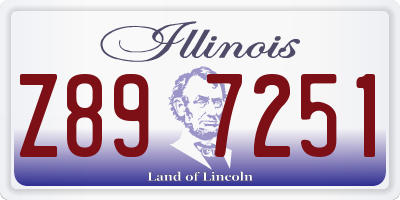 IL license plate Z897251