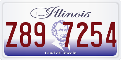 IL license plate Z897254
